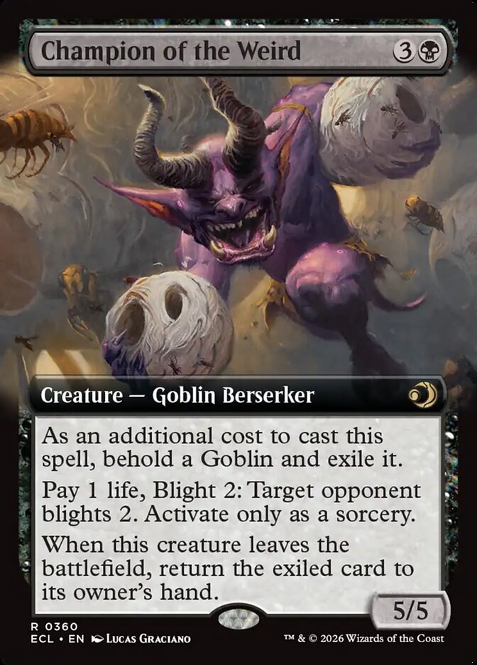 Champion of the Weird  360/273 (Lorwyn Eclipsed)  - Extended Art Foil