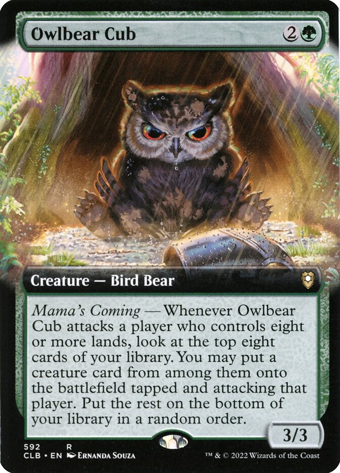 Owlbear Cub Extended Art 592 (Commander Legends: Battle for Baldur's Gate) 