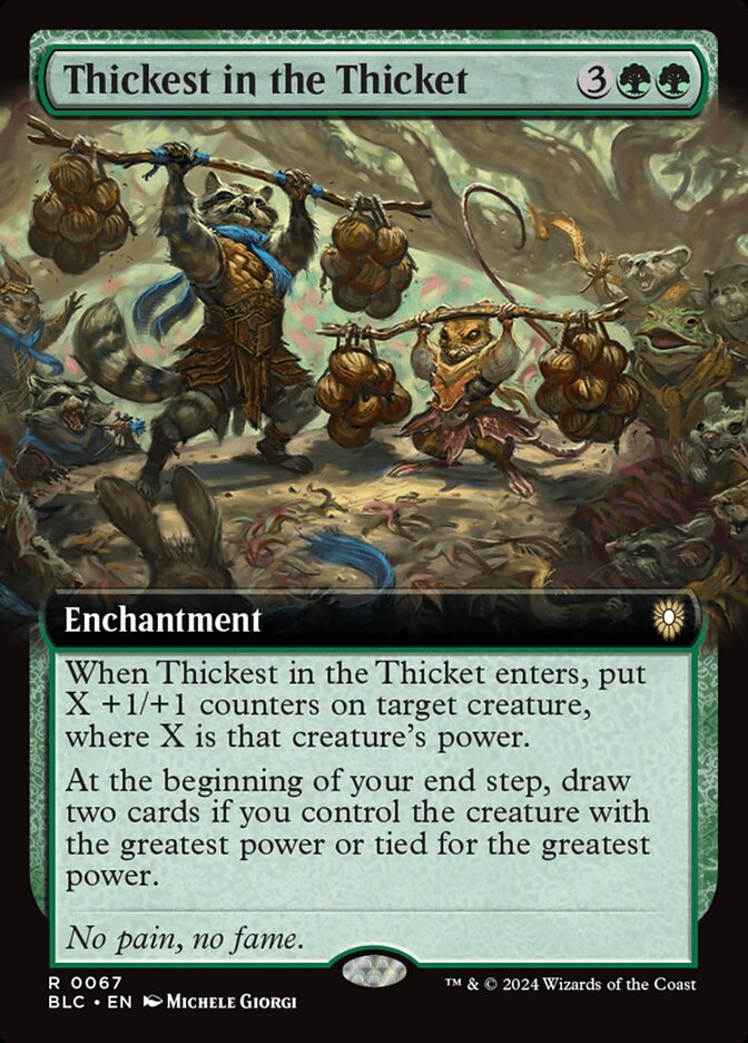 Thickest in the Thicket 67/40 (Commander: Bloomburrow)  - Extended Art