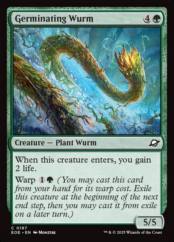 Germinating Wurm 187/276 (Edge of Eternities)  - Foil