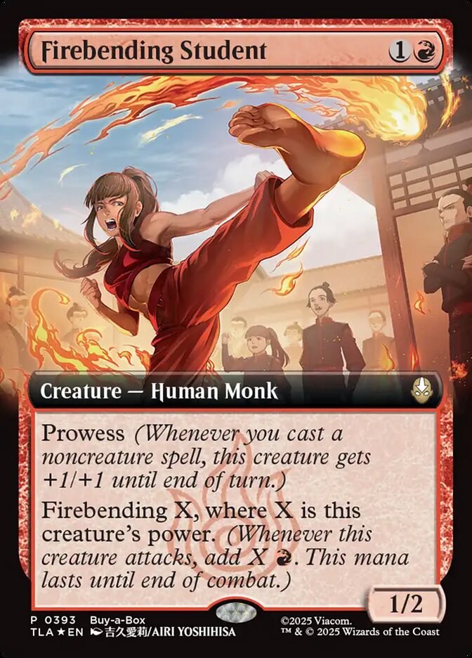 Firebending Student Extended Art 393/286 (Buy-A-Box Promos)  - Foil
