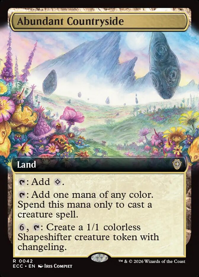 Abundant Countryside  42/176 (Commander: Lorwyn Eclipsed)  - Extended Art 