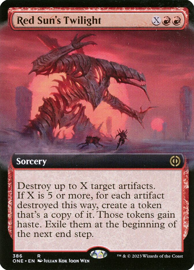 Red Sun's Twilight 386 (Phyrexia: All Will Be One)  - Extended Art