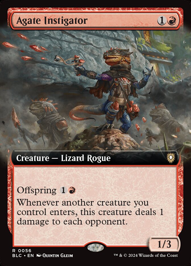 Agate Instigator Extended Art 56 (Commander: Bloomburrow) 