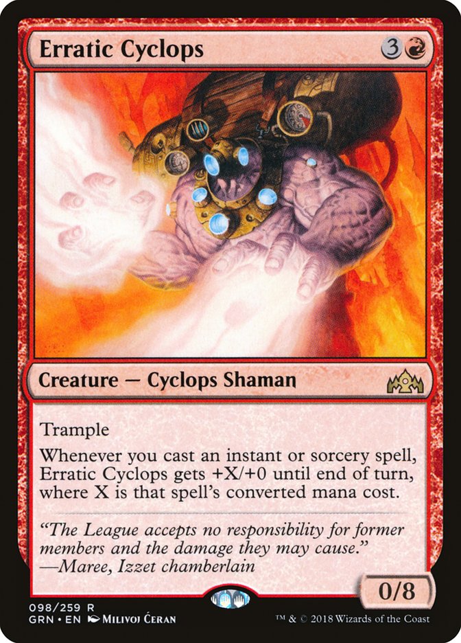 Erratic Cyclops 98 (Guilds of Ravnica)  - Foil