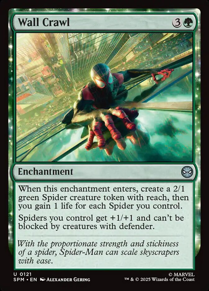 Wall Crawl 121/198 (Marvel's Spider-Man)  - Foil