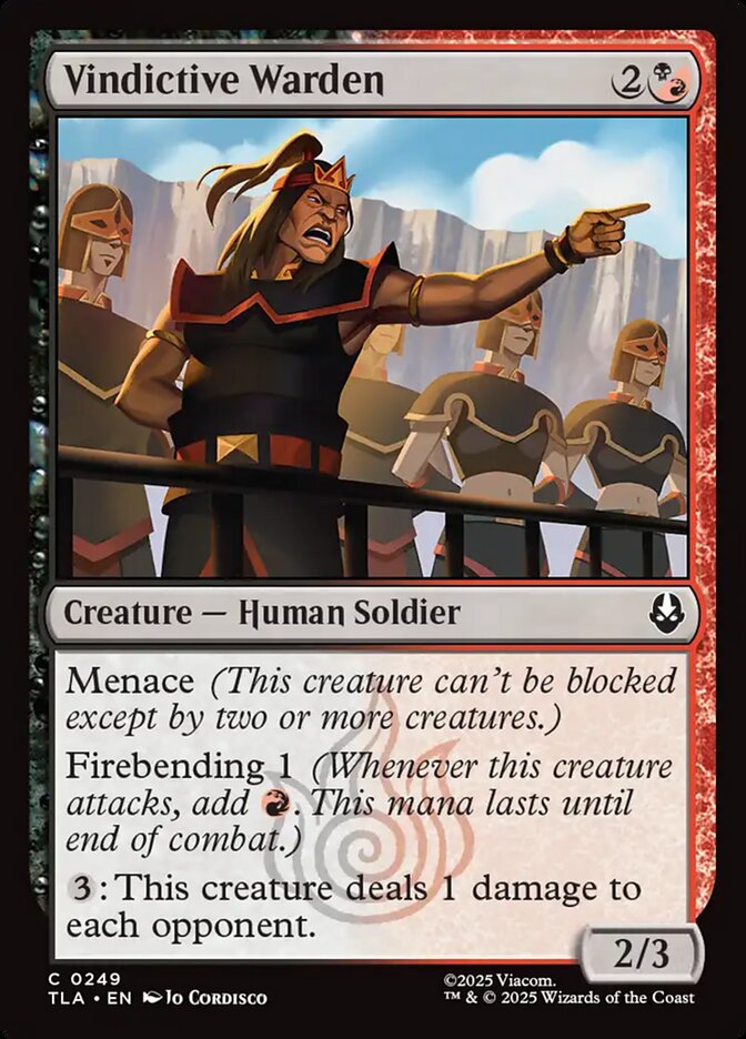 Vindictive Warden 249/286 (Avatar: The Last Airbender)  - Foil