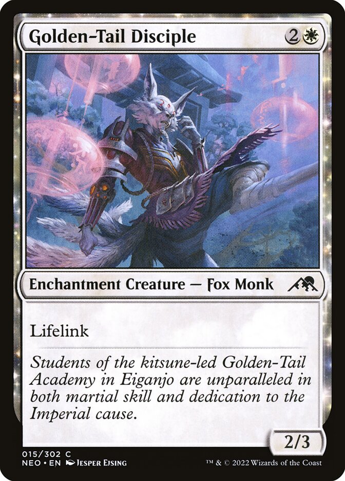 Golden-Tail Disciple 15/302 (Kamigawa: Neon Dynasty)  - Foil