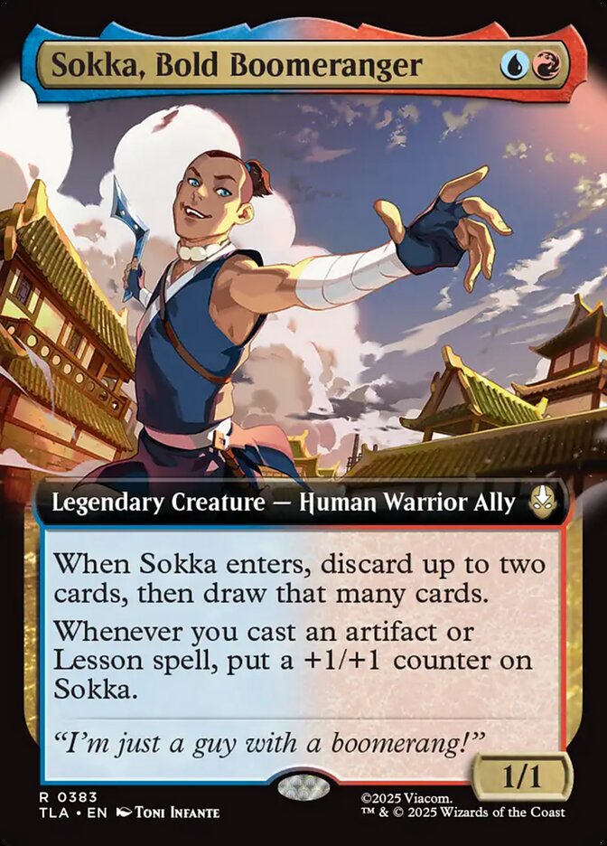 Sokka, Bold Boomeranger 383/286 (Avatar: The Last Airbender)  - Extended Art Foil