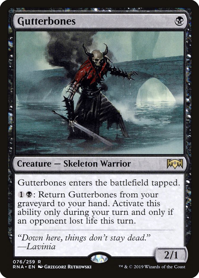 Gutterbones 76/259 (Ravnica Allegiance)  - Foil