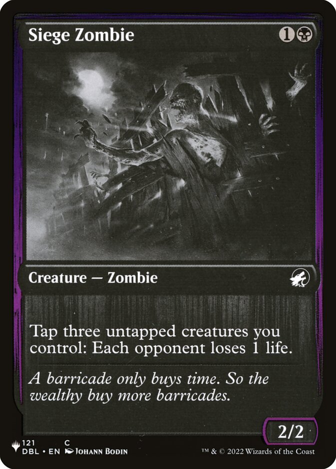 Siege Zombie DBL-121/5075 (The List Reprints) 