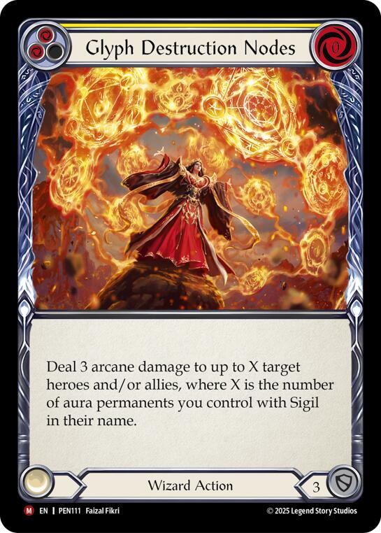 Glyph Destruction Nodes PEN111 (Compendium of Rathe)  - Rainbow Foil