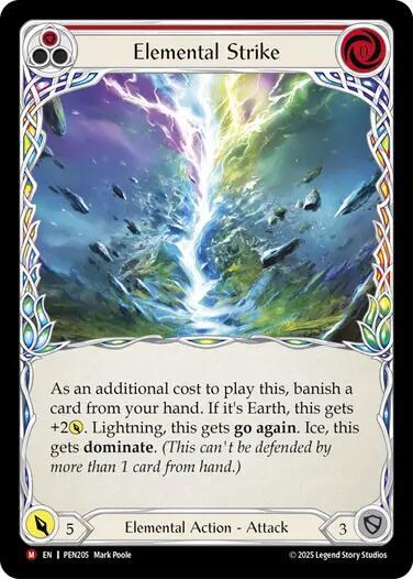 Elemental Strike PEN205 (Compendium of Rathe)  - Rainbow Foil