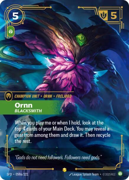 Ornn - Blacksmith 058a/221 (Spiritforged)  - Foil
