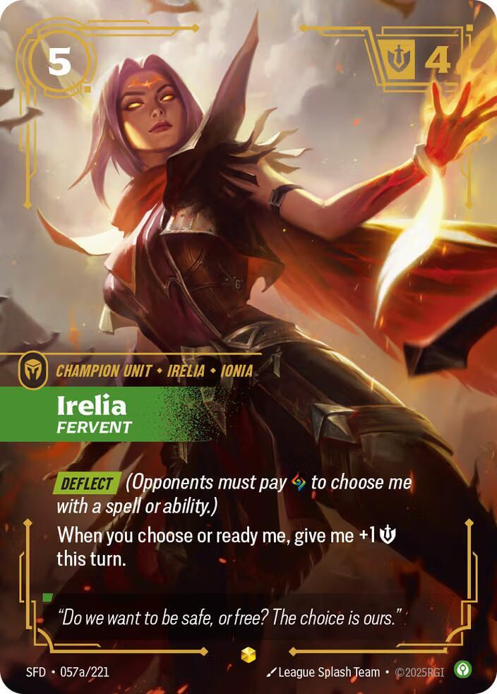 Irelia - Fervent 57a/221 (Spiritforged)  - Foil