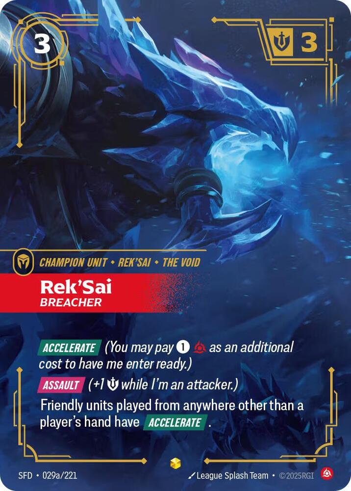 Rek'Sai - Breacher 29a/221 (Spiritforged)  - Foil