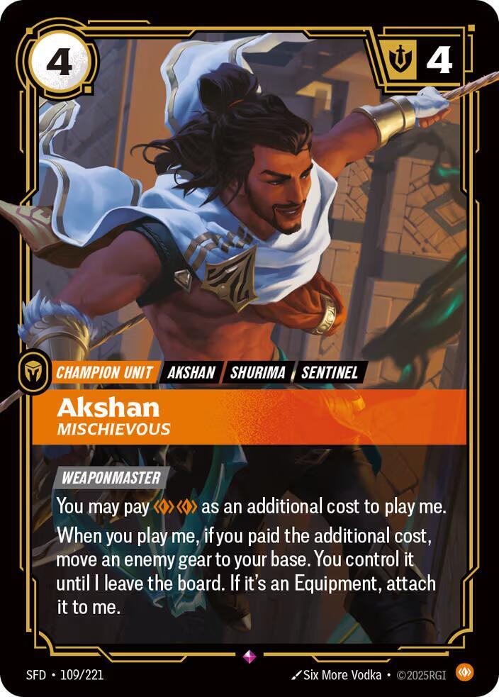 Akshan - Mischievous 109/221 (Spiritforged)  - Foil