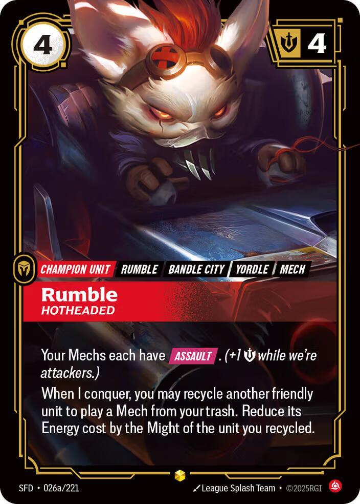 Rumble - Hotheaded 26a/221 (Spiritforged)  - Foil