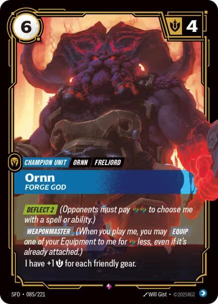 Ornn - Forge God 85/221 (Spiritforged)  - Foil