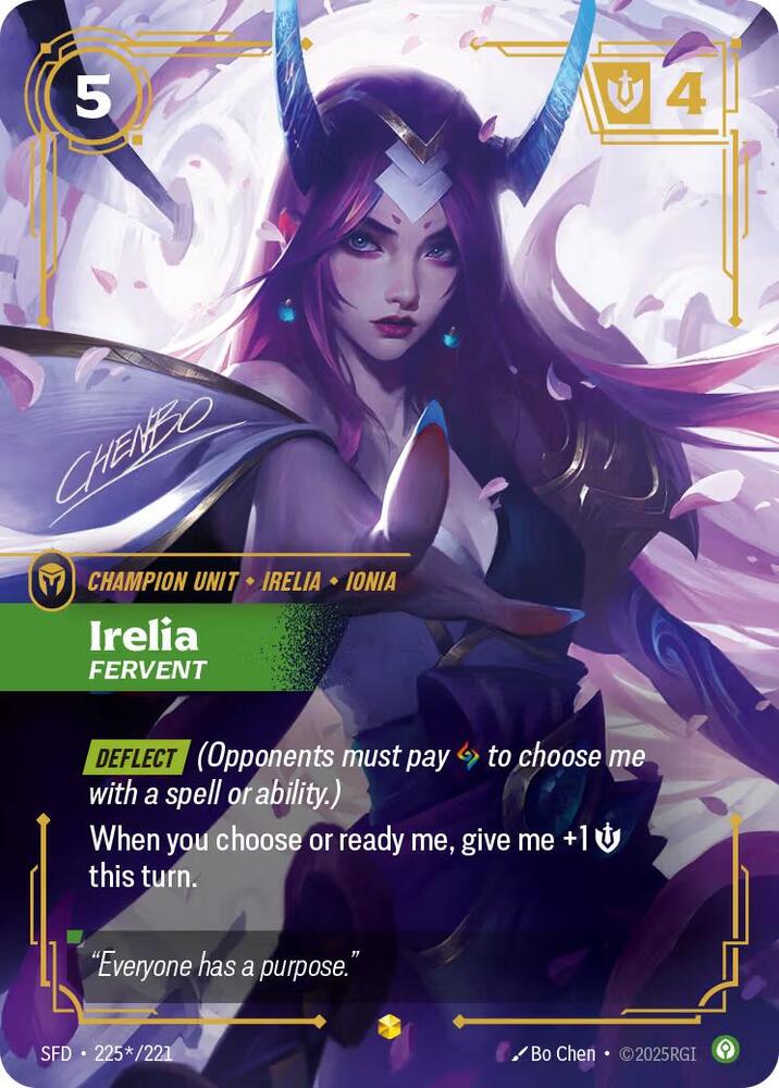Irelia - Fervent 225*/221 (Spiritforged)  - Foil