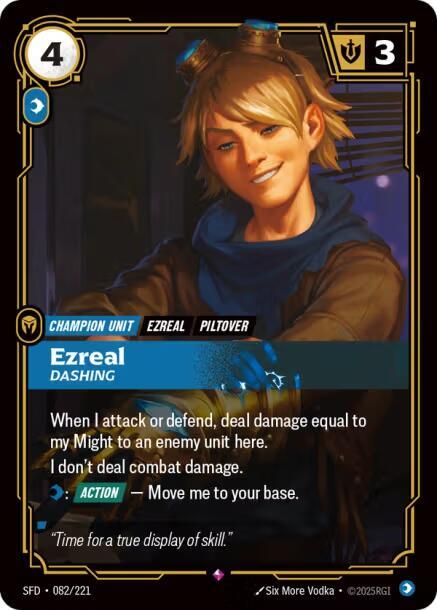Ezreal - Dashing 82/221 (Spiritforged)  - Foil