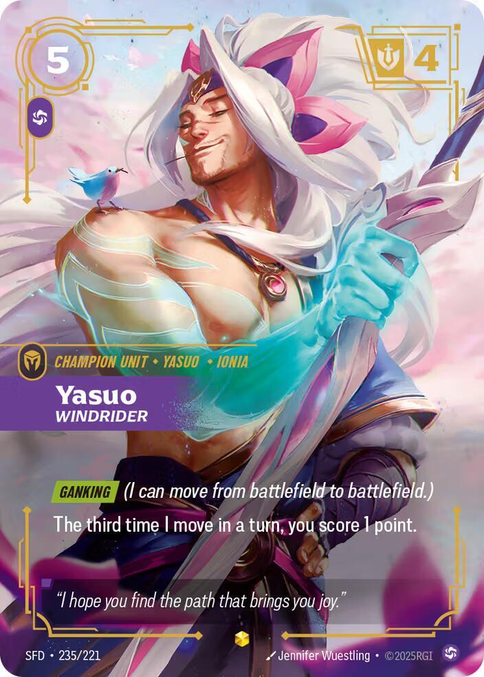 Yasuo - Windrider 235/221 (Spiritforged)  - Foil
