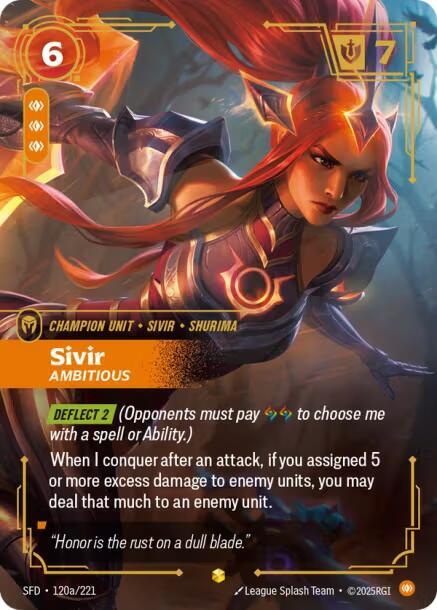 Sivir - Ambitious 120a/221 (Spiritforged)  - Foil