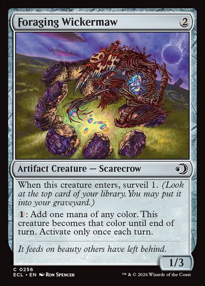 Foraging Wickermaw 256 (Lorwyn Eclipsed)  - Foil