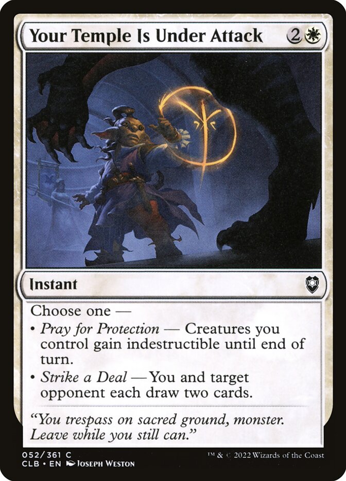 Your Temple Is Under Attack 52 (Commander Legends: Battle for Baldur's Gate)  - Foil