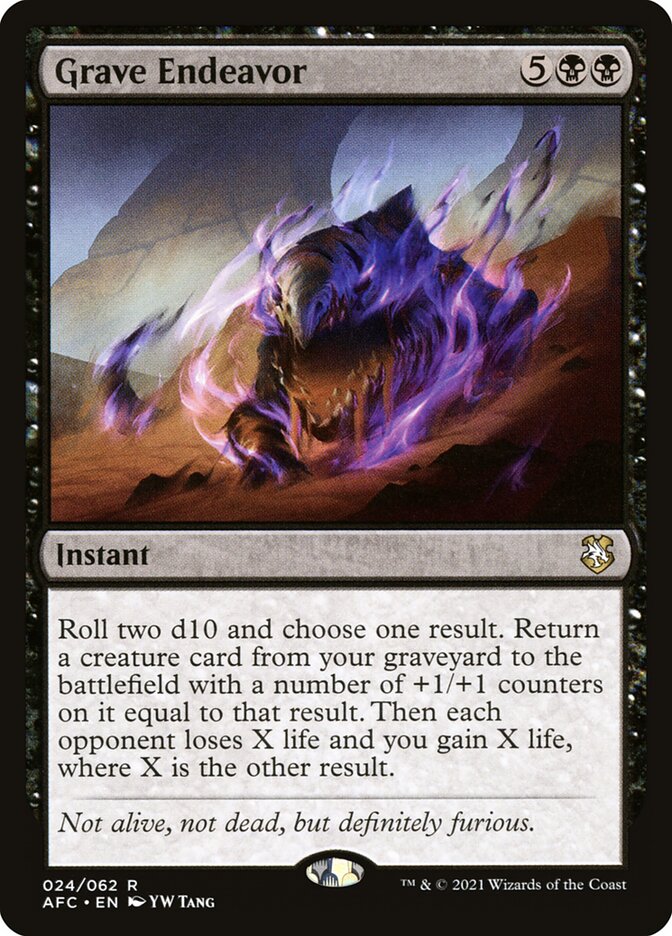 Grave Endeavor 24/62 (Commander: Adventures in the Forgotten Realms) 