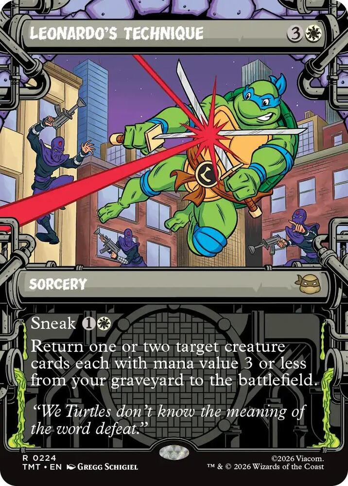 Leonardo's Technique 224/190 (Teenage Mutant Ninja Turtles)  - Showcase Foil