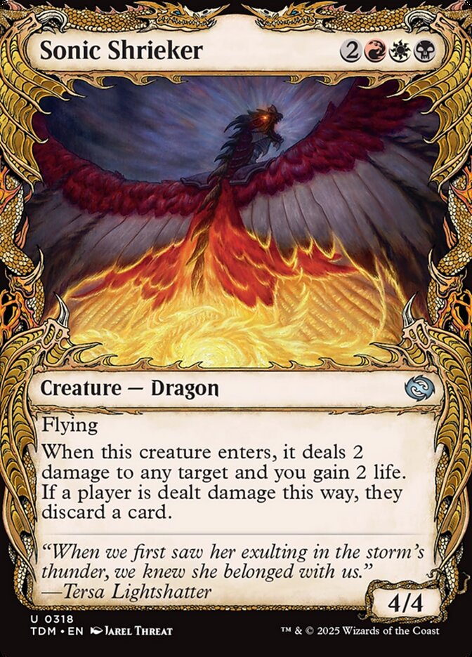 Sonic Shrieker 318/291 (Tarkir: Dragonstorm)  - Showcase Foil