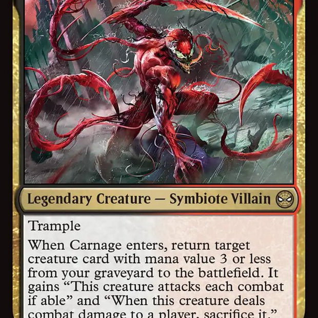 Carnage, Crimson Chaos 125/198 (Marvel's Spider-Man)  - Foil