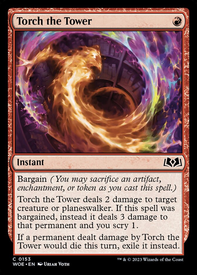 Torch the Tower 153/276 (Wilds of Eldraine)  - Foil