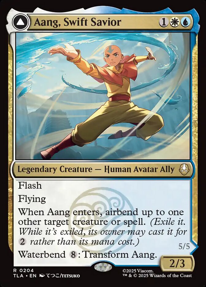 Aang, Swift Savior // Aang and La, Ocean's Fury 204 (Avatar: The Last Airbender)  - Foil