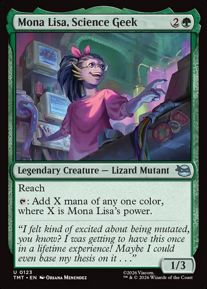 Mona Lisa, Science Geek 123/190 (Teenage Mutant Ninja Turtles)  - Foil