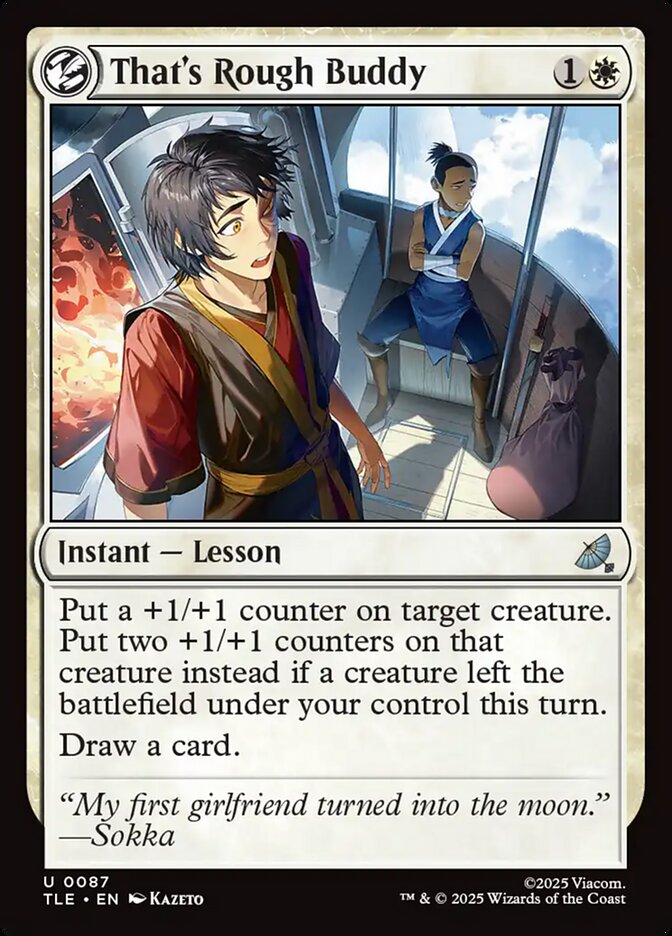That's Rough Buddy 87/317 (Avatar: The Last Airbender: Eternal-Legal) 