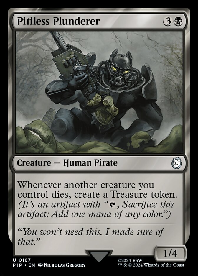 Pitiless Plunderer 187/326 (Universes Beyond: Fallout)  - Foil