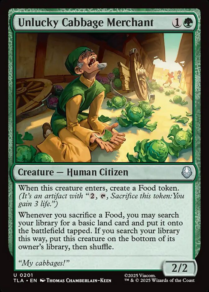Unlucky Cabbage Merchant 201/286 (Avatar: The Last Airbender)  - Foil