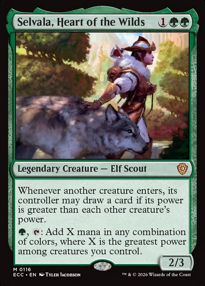 Selvala, Heart of the Wilds 116 (Commander: Lorwyn Eclipsed) 