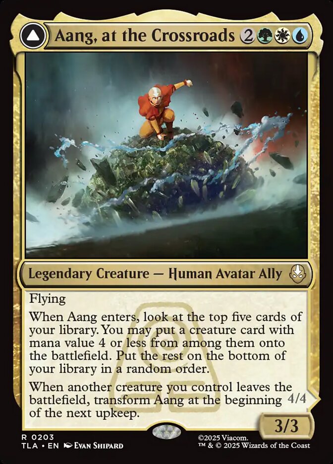 Aang, at the Crossroads // Aang, Destined Savior 203 (Avatar: The Last Airbender)  - Foil