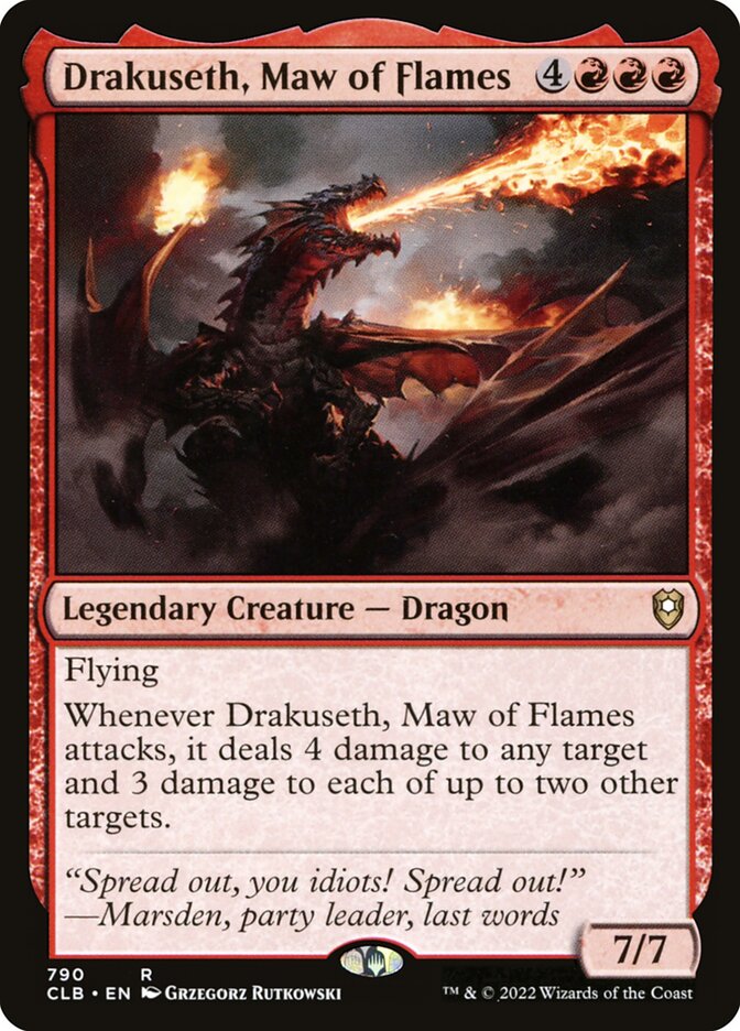 Drakuseth, Maw of Flames 790/361 (Commander Legends: Battle for Baldur's Gate) 