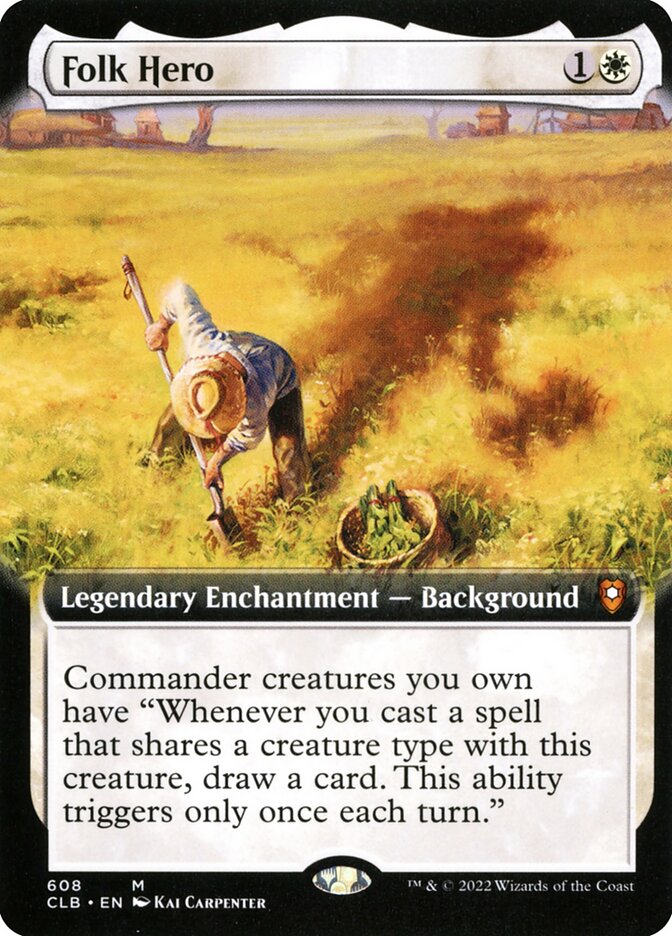 Folk Hero Extended Art 608 (Commander Legends: Battle for Baldur's Gate)  - Foil