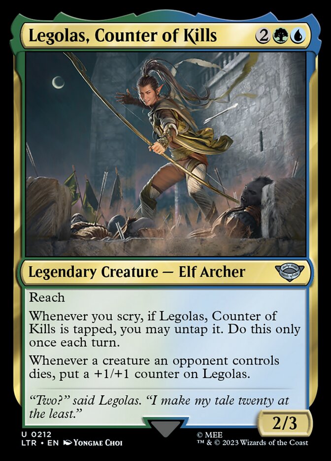 Legolas, Counter of Kills 212/281 (Universes Beyond: The Lord of the Rings: Tales of Middle-earth) 