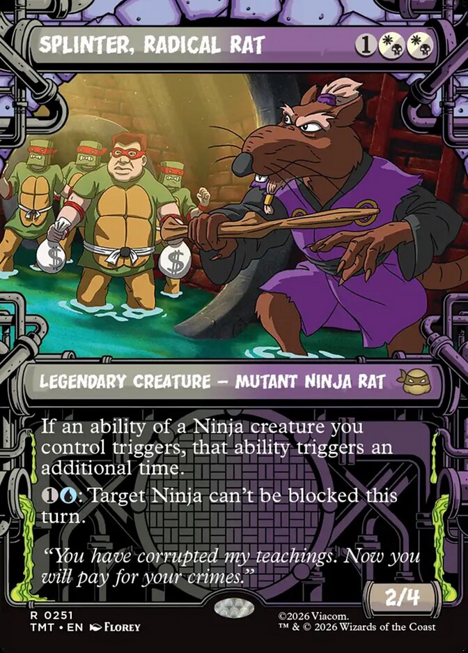 Splinter, Radical Rat 251/260 (Teenage Mutant Ninja Turtles)  - Showcase Foil