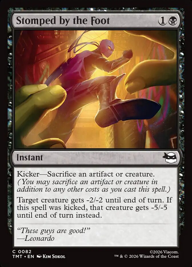 Stomped by the Foot 82/190 (Teenage Mutant Ninja Turtles)  - Foil