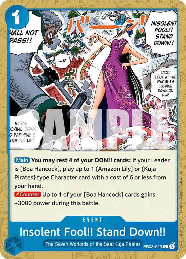Insolent Fool!! Stand Down!! EB03-029 () 