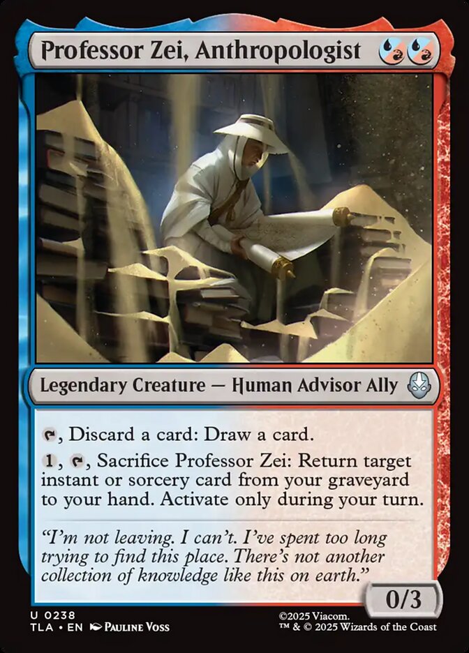 Professor Zei, Anthropologist 238/286 (Avatar: The Last Airbender)  - Foil