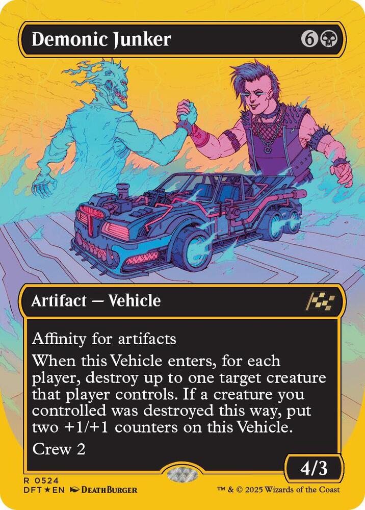 Demonic Junker 524/291 (Aetherdrift)  - Borderless First-Place Foil