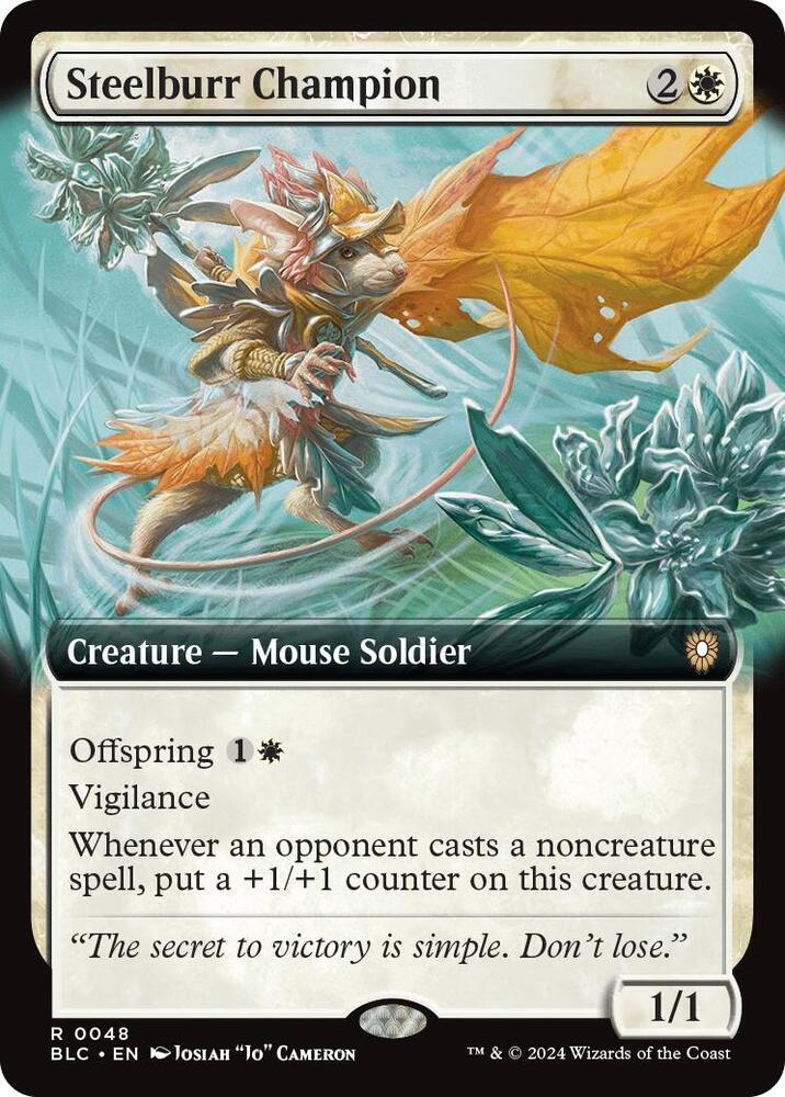 Steelburr Champion 48 (Commander: Bloomburrow)  - Extended Art